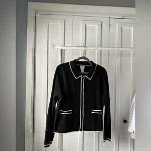 H&M Black Blazer with White Accents